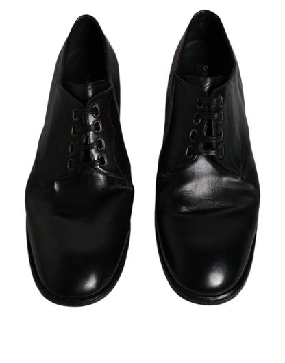Dolce &amp; Gabbana – Derby-Schuhe aus schwarzem Leder für formelle Herren