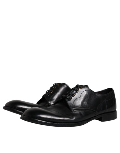 Dolce &amp; Gabbana – Derby-Schuhe aus schwarzem Leder für formelle Herren