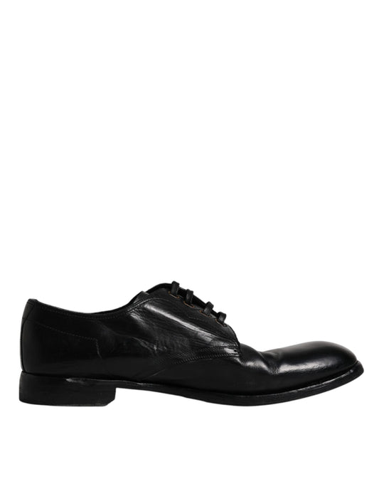 Dolce &amp; Gabbana – Derby-Schuhe aus schwarzem Leder für formelle Herren