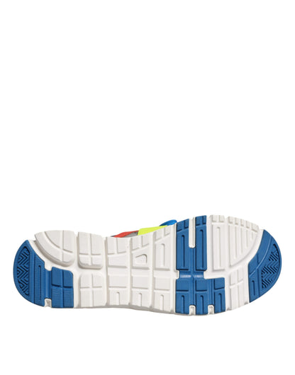 Dolce &amp; Gabbana Mehrfarbige Low-Top-Sneakers aus Wildleder