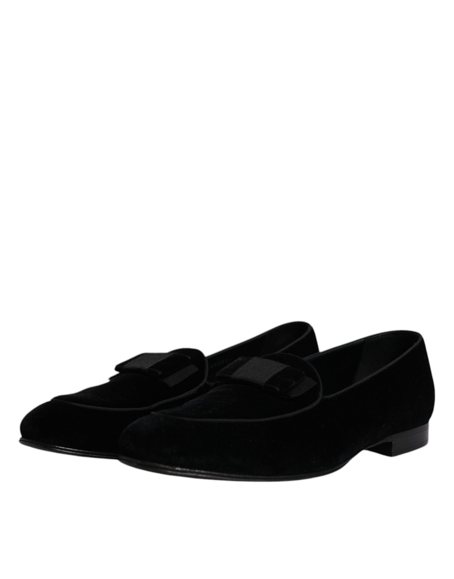 Dolce &amp; Gabbana – Schwarze Loafer aus Samt für formelle Herren