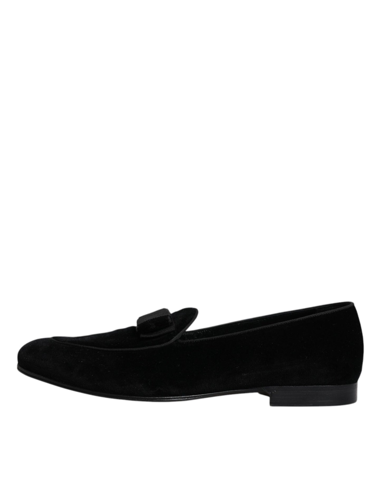 Dolce &amp; Gabbana – Schwarze Loafer aus Samt für formelle Herren