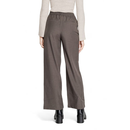 Only Gray Polyester Casual Pants