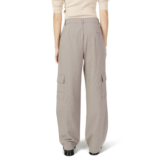 Only Beige Polyester Cargo Pants