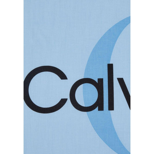 Calvin Klein Jeans, Blauer Schal aus Bio-Baumwolle