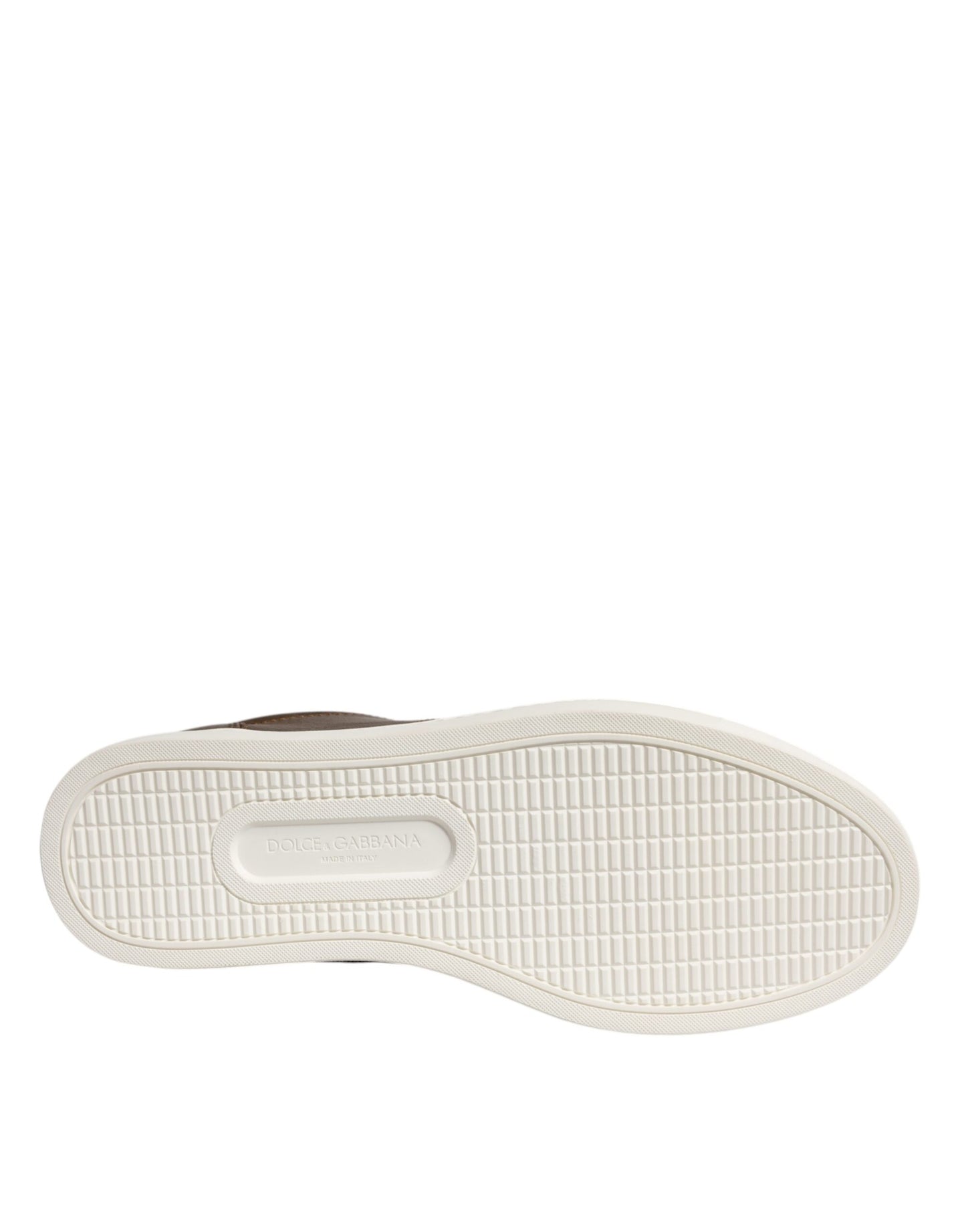 Dolce &amp; Gabbana London Herren Sneaker aus goldenem Leder mit Logo