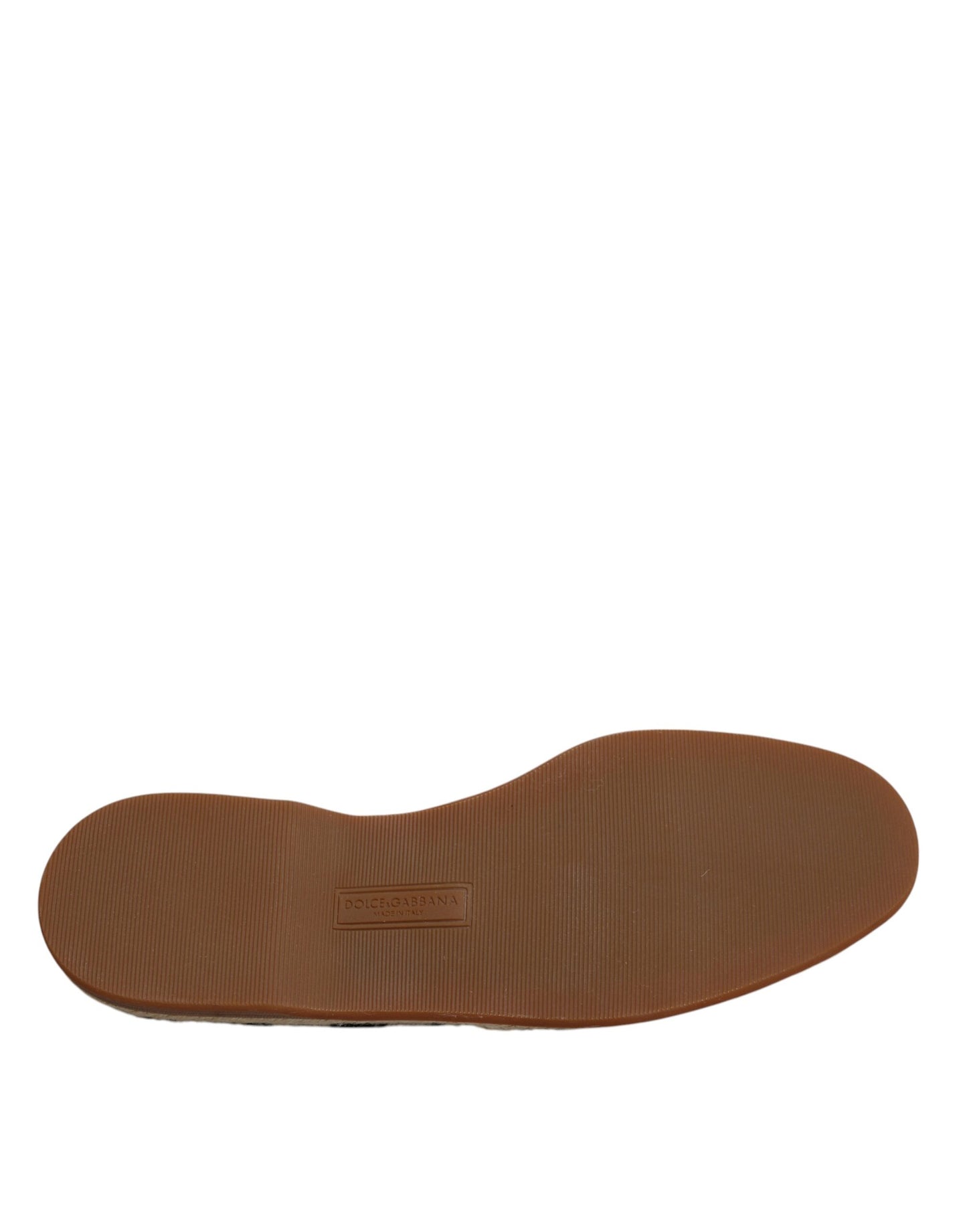 Dolce &amp; Gabbana – Espadrille-Schuhe zum Hineinschlüpfen in Schwarz und Weiß mit Streifen