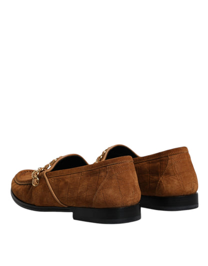 Dolce &amp; Gabbana – Loafer aus braunem Wildleder