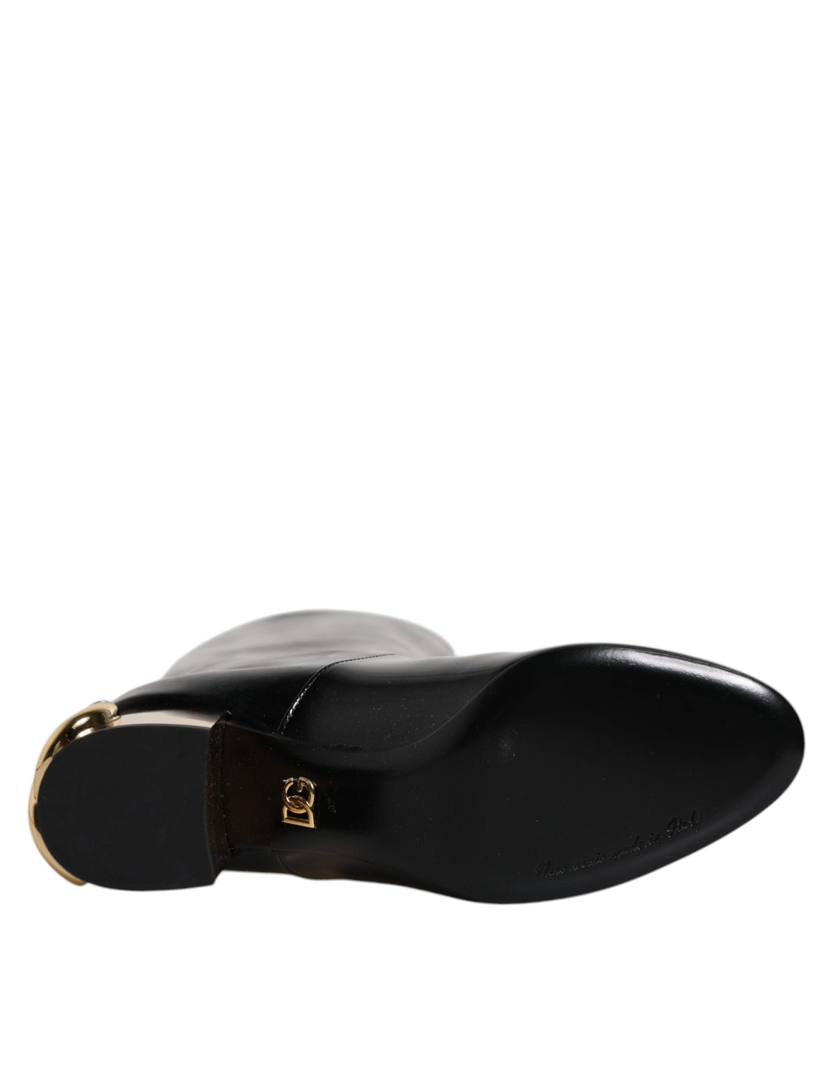 Dolce &amp; Gabbana – Schwarze Vally High-Stiefel aus Lackleder