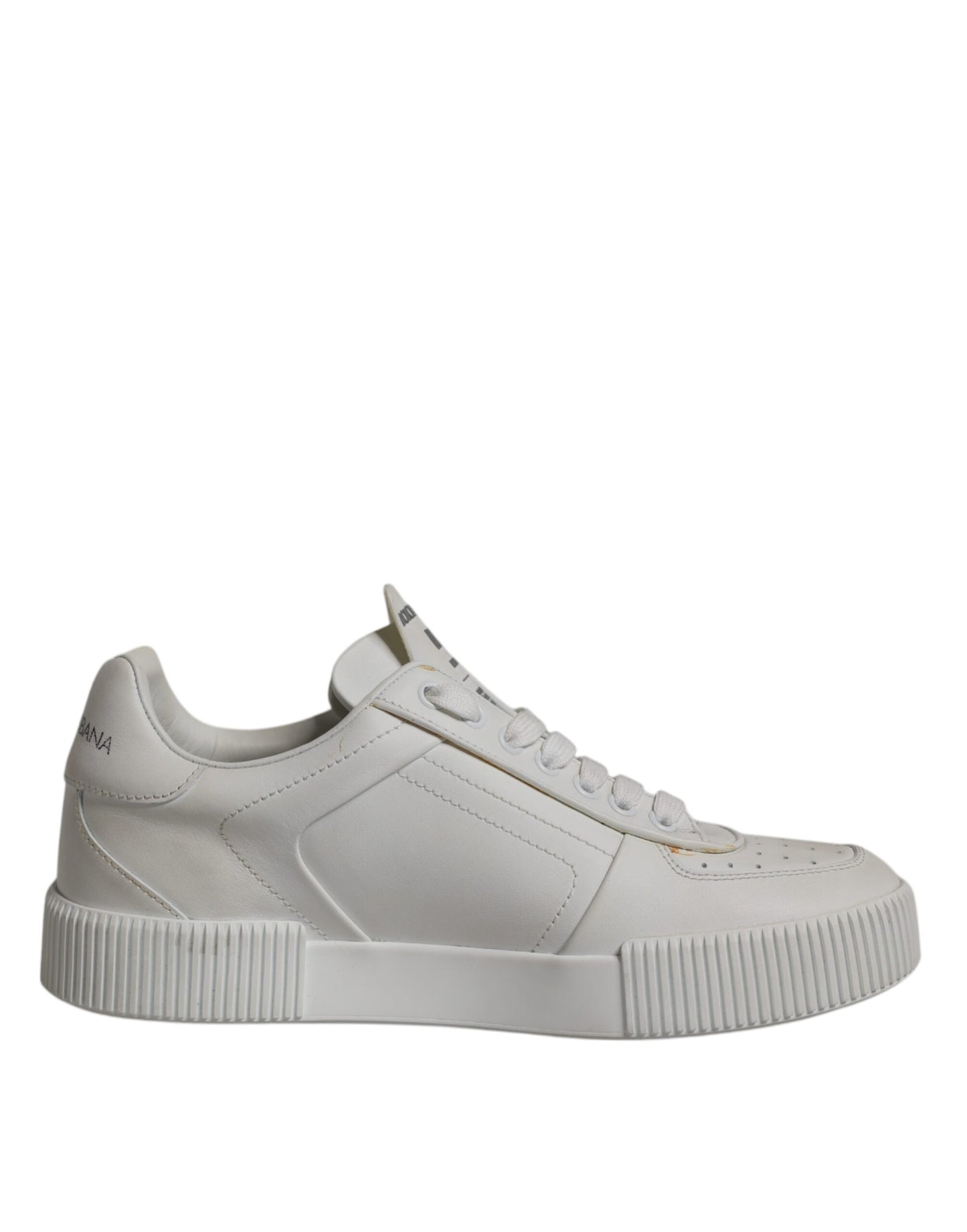 Dolce &amp; Gabbana Weiße Miami Leder Low Top Sneakers Schuhe