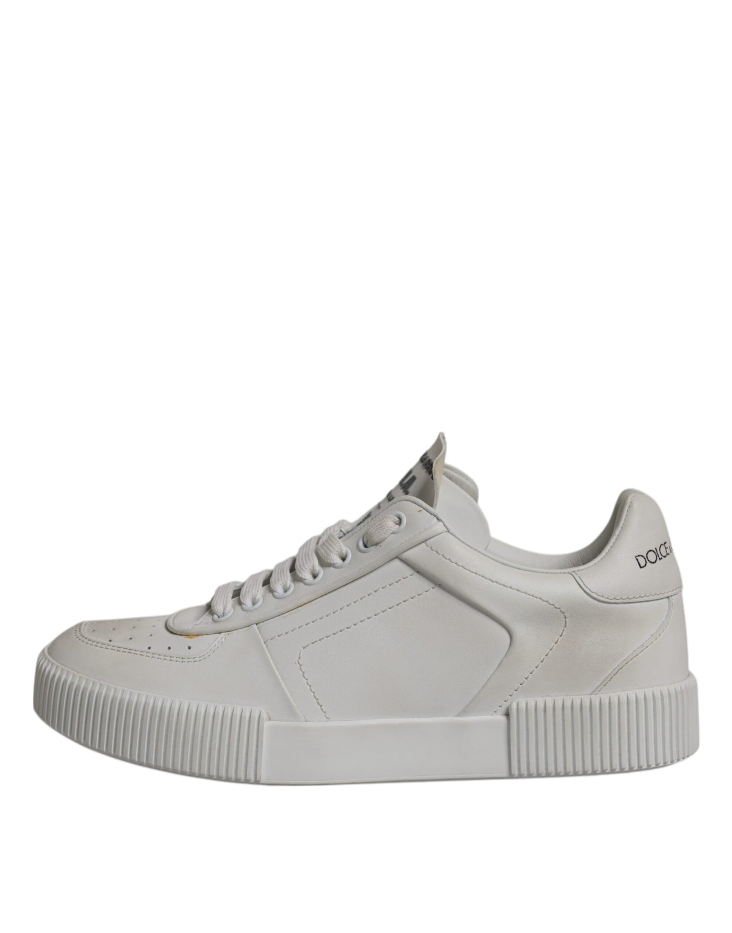 Dolce &amp; Gabbana Weiße Miami Leder Low Top Sneakers Schuhe
