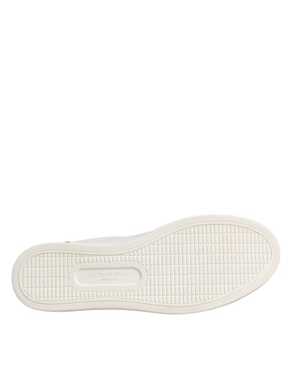 Dolce &amp; Gabbana – Weiße London-Sneakers aus Kalbsleder