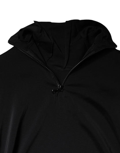 Brunello Cucinelli – Blusentop mit langen Ärmeln aus schwarzer Seidenmischung