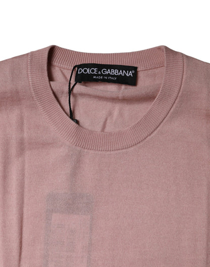 Dolce &amp; Gabbana – Ärmelloses Tanktop aus gestricktem Kaschmir in Rosa