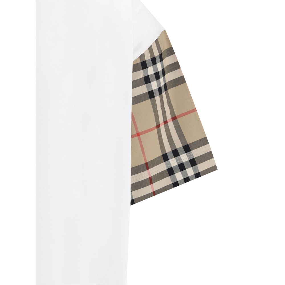 Burberry T-Shirt mit kariertem Archivärmel