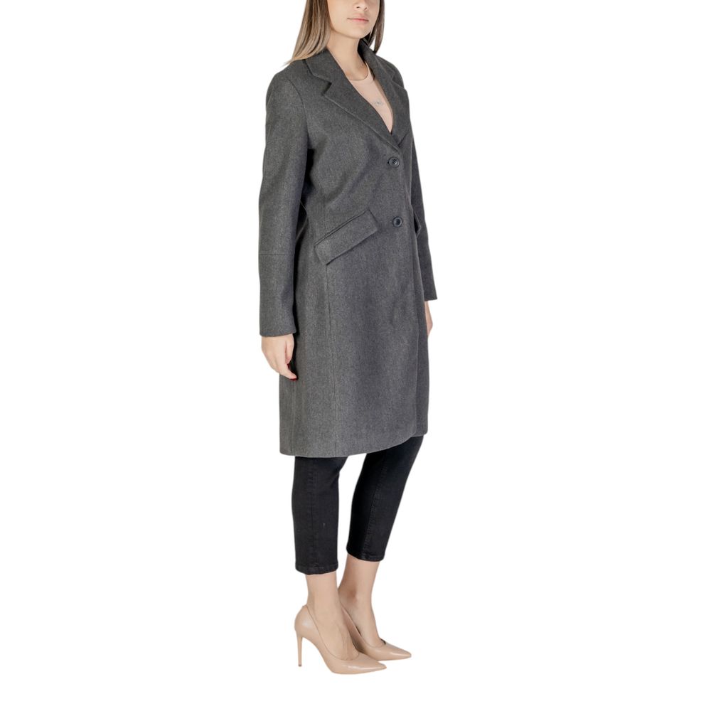 Vero Moda – Grauer Polyestermantel