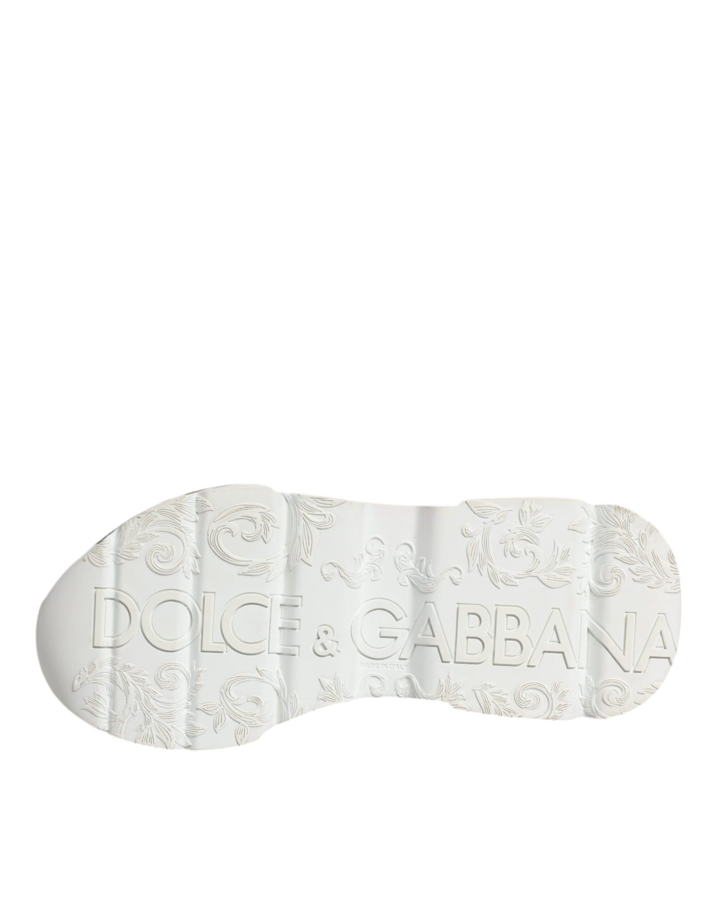 Dolce &amp; Gabbana – Weiße Daymaster-Sneakers mit handbemalter Sohle