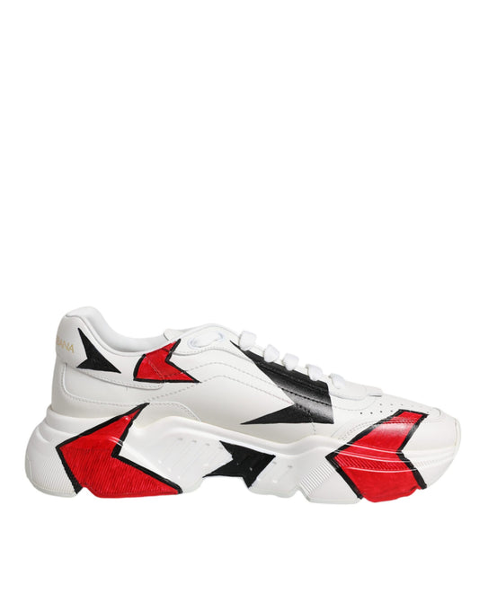 Dolce &amp; Gabbana – Weiße Daymaster-Sneakers mit handbemalter Sohle