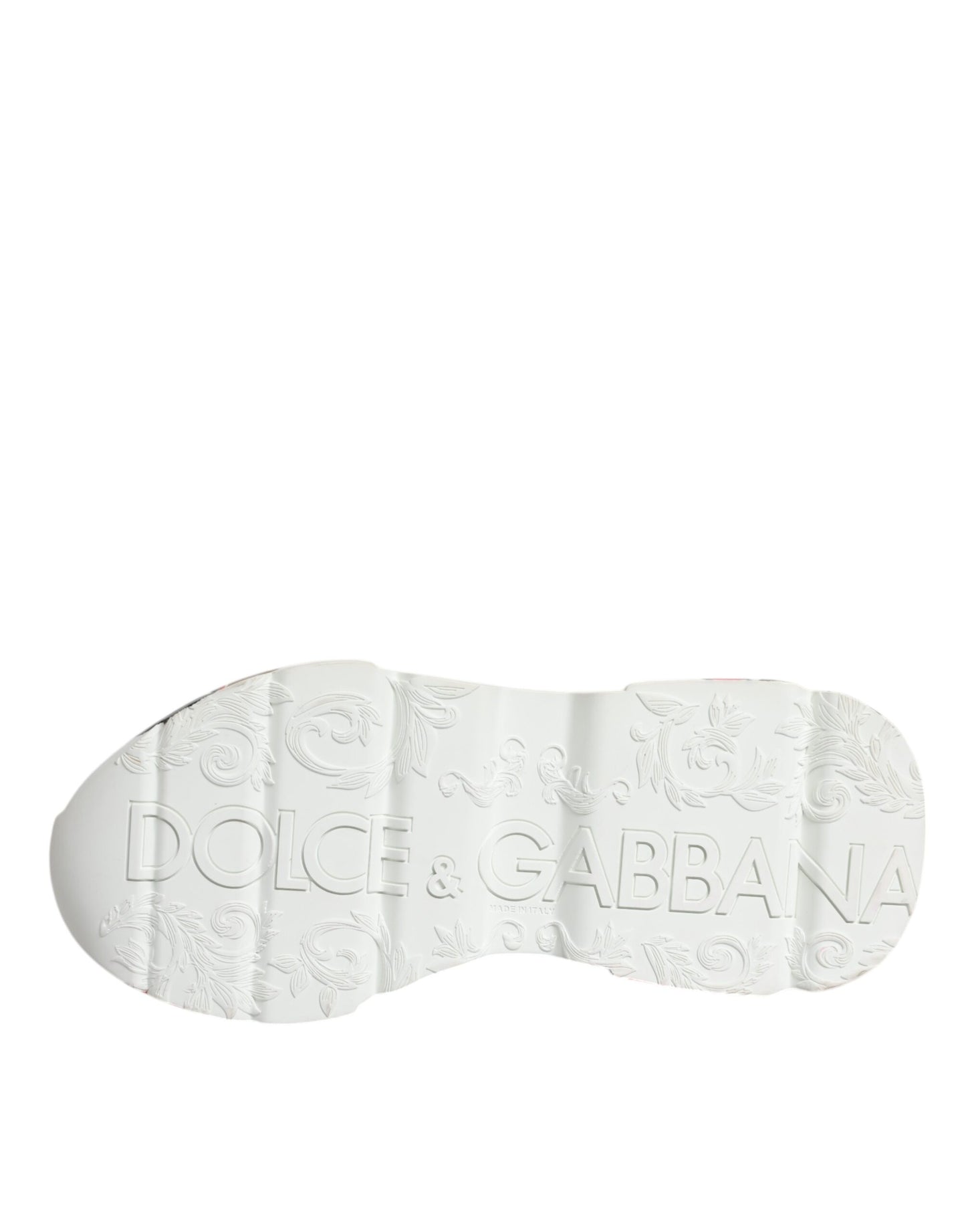 Dolce &amp; Gabbana – Weiße Daymaster-Sneakers mit handbemalter Sohle