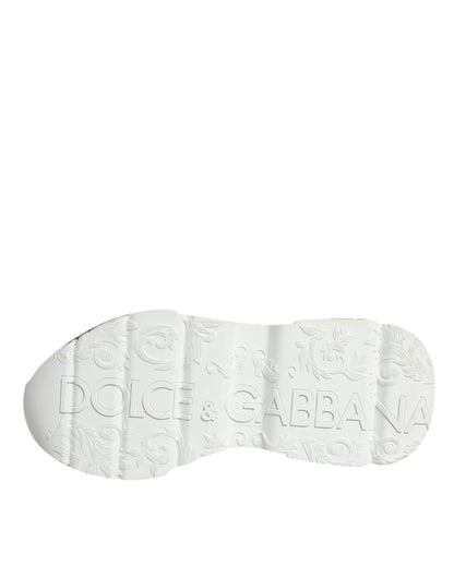 Dolce &amp; Gabbana – Weiße Daymaster-Sneakers mit handbemalter Sohle