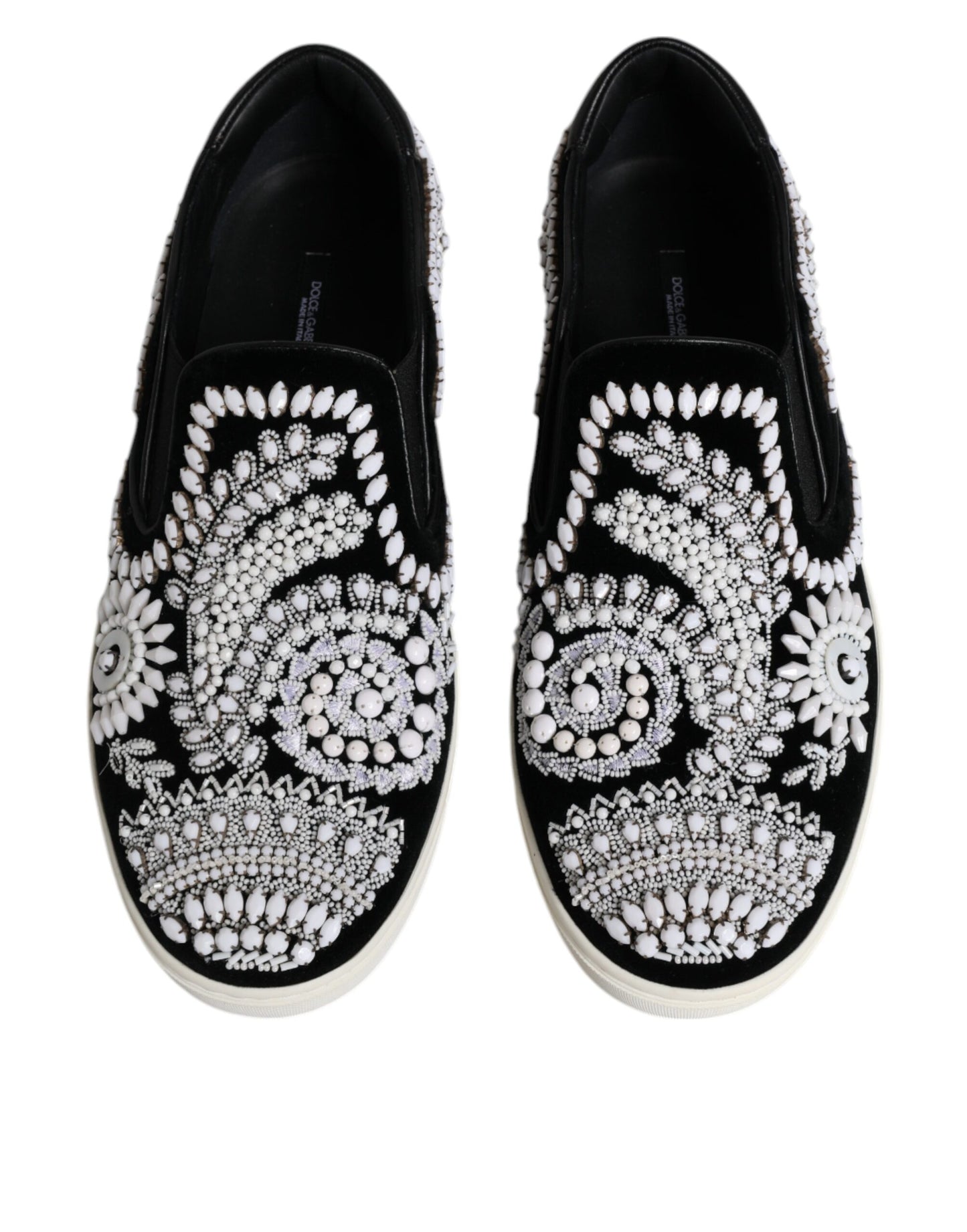 Dolce &amp; Gabbana – London – Schwarze Slipper für Herren mit Verzierung