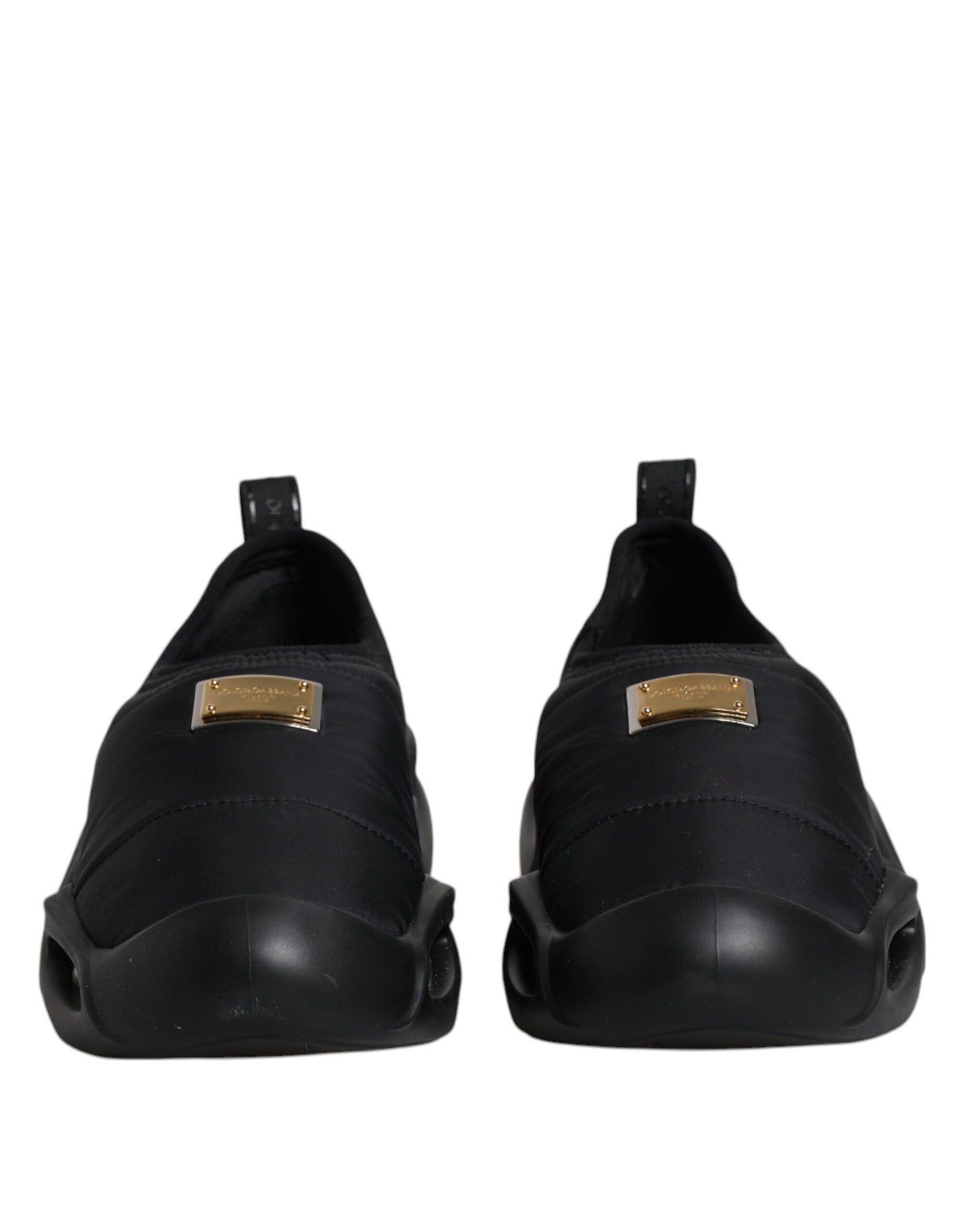 Dolce &amp; Gabbana – Schwarze Slip-On-Wave-Low-Top-Sneakers für Herren