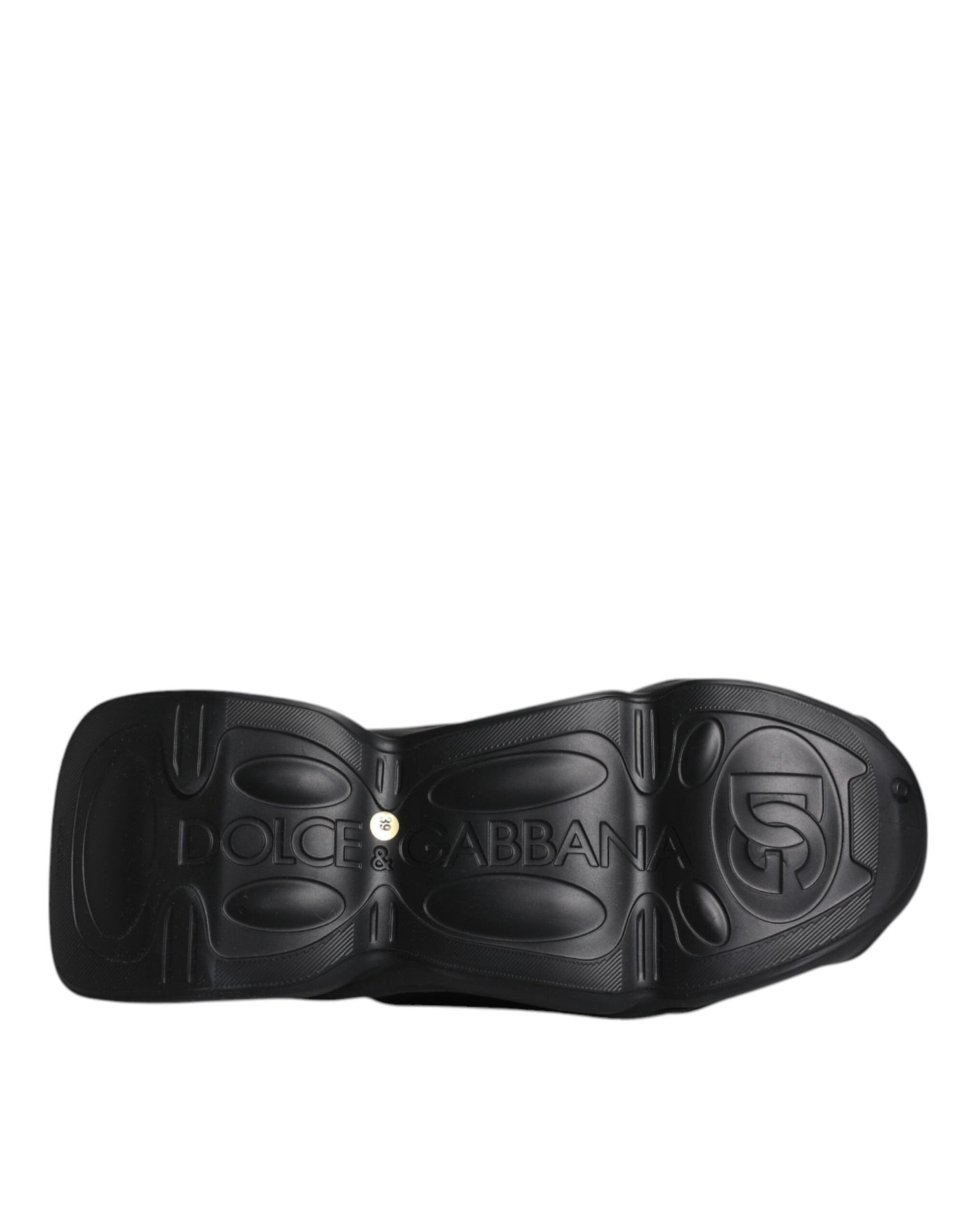 Dolce &amp; Gabbana – Schwarze Slip-On-Wave-Low-Top-Sneakers für Herren