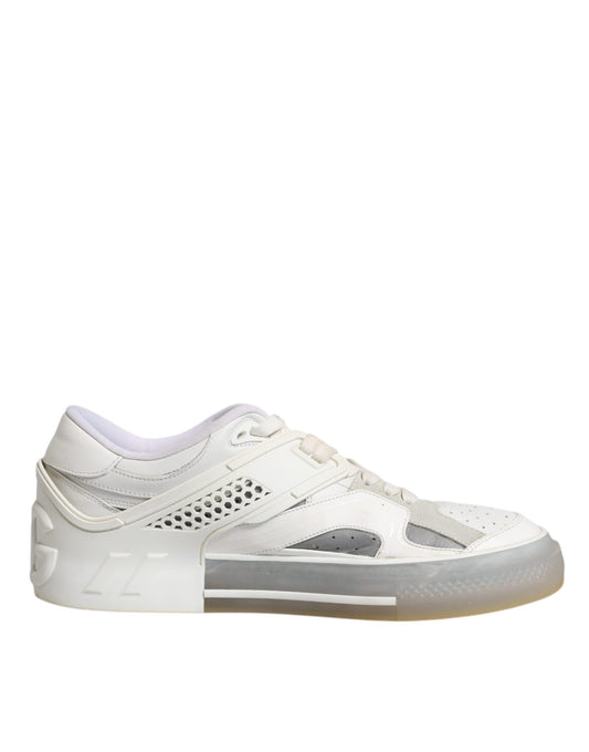 Dolce &amp; Gabbana – Weiße DG-Logo-Sneakers „Custom 2.Zero“