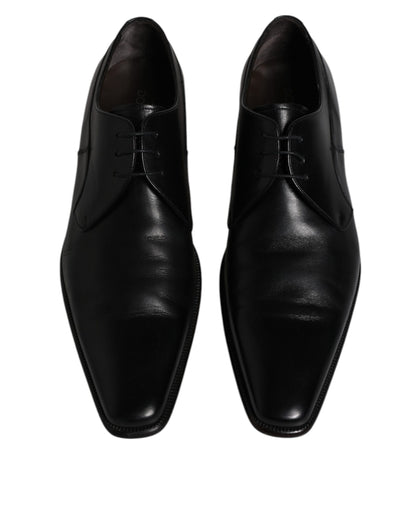 Dolce &amp; Gabbana – Derby-Schuhe aus schwarzem Leder für Herren