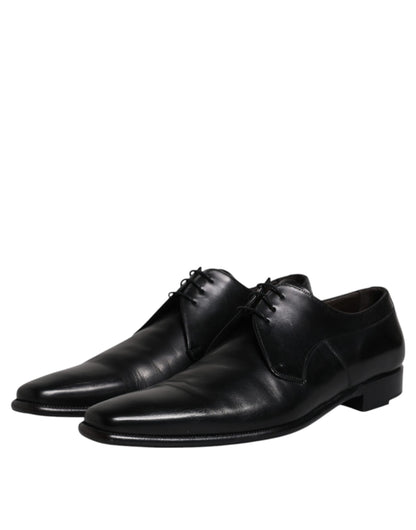 Dolce &amp; Gabbana – Derby-Schuhe aus schwarzem Leder für Herren