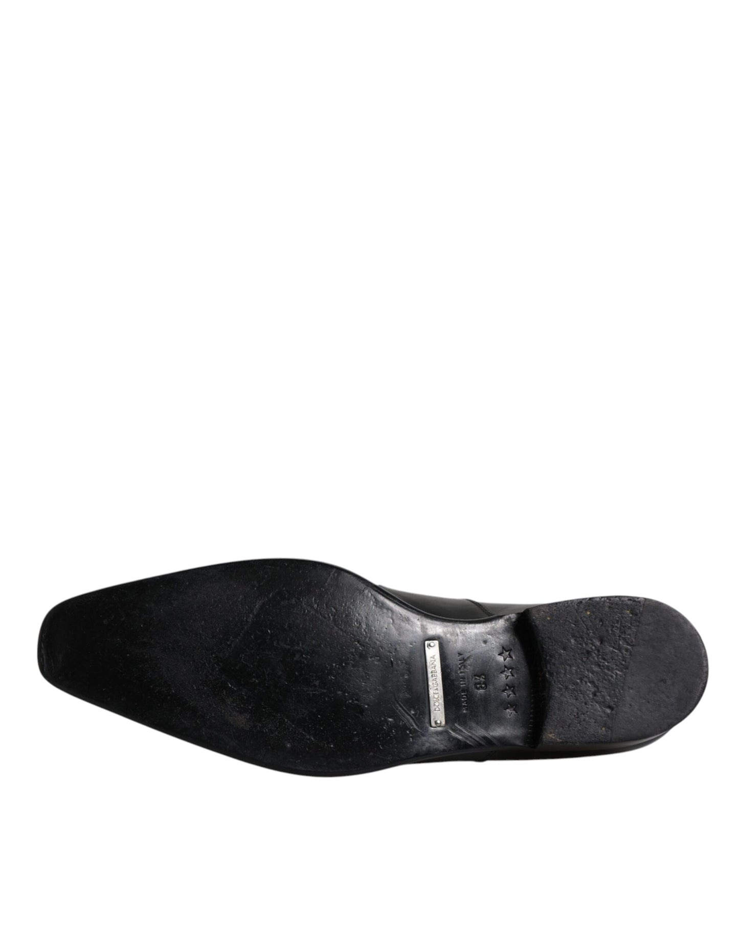 Dolce &amp; Gabbana – Derby-Schuhe aus schwarzem Leder für Herren