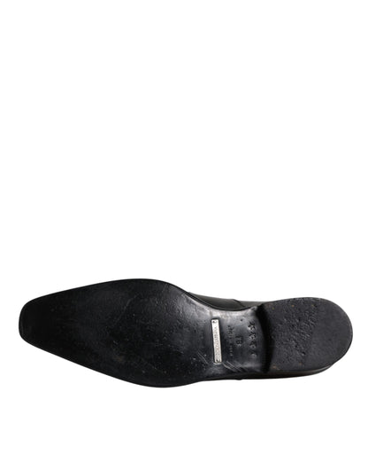 Dolce &amp; Gabbana – Derby-Schuhe aus schwarzem Leder für Herren