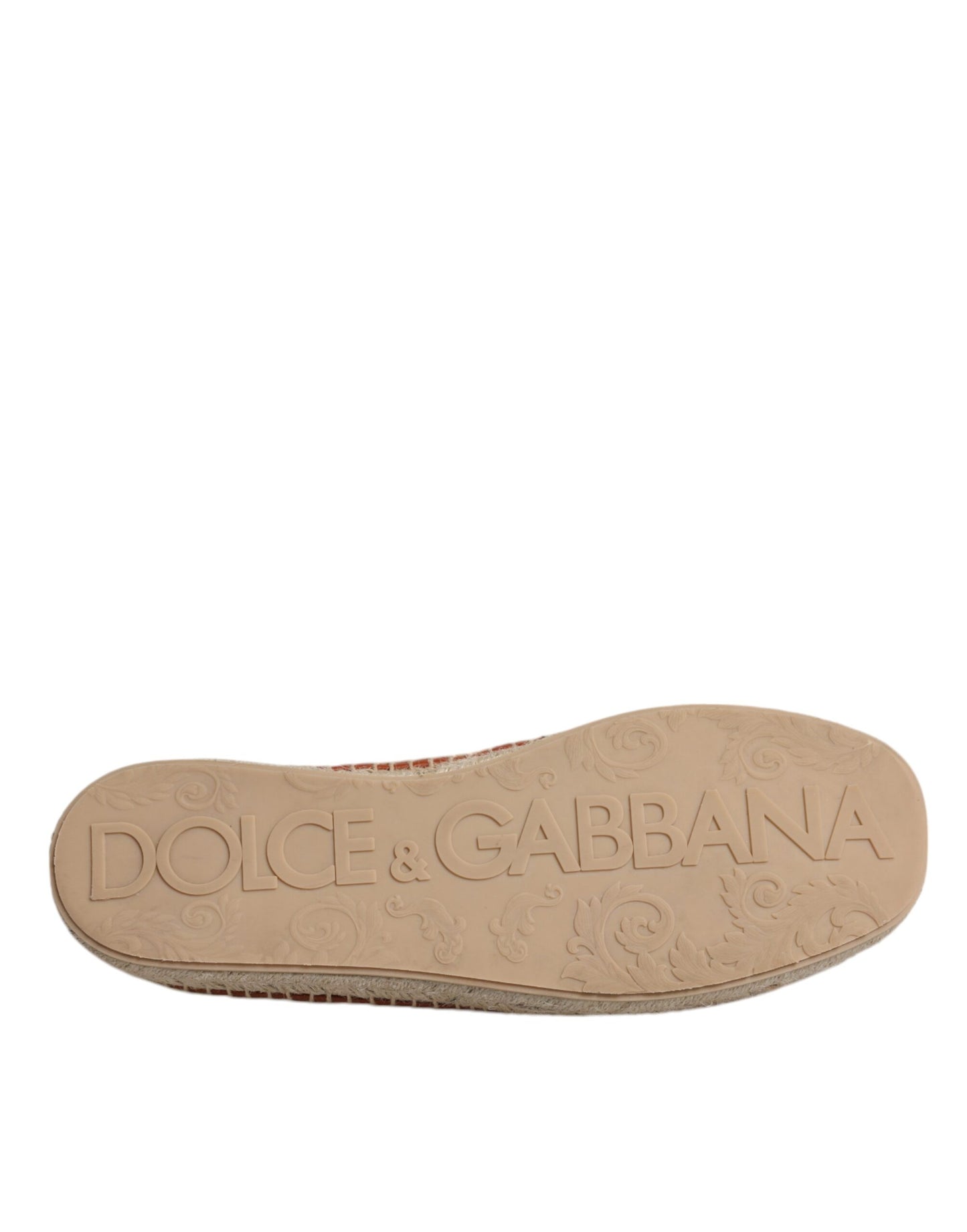 Dolce &amp; Gabbana Kastanienbraune Espadrilles aus gewebtem Leder für Herren