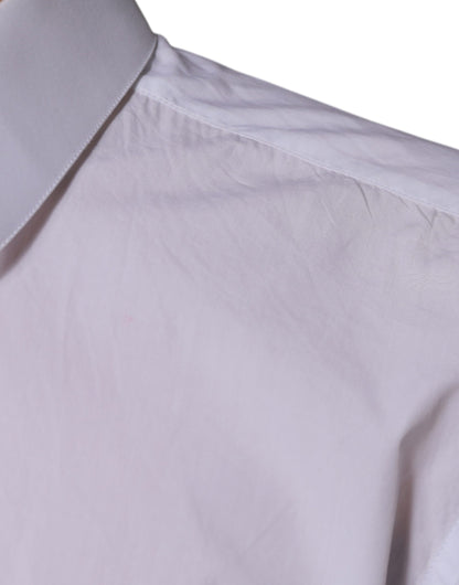 Dolce &amp; Gabbana – Weißes, schmal geschnittenes MARTINI-Hemd aus Baumwolle