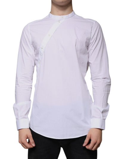 Dolce &amp; Gabbana – Weißes, schmal geschnittenes MARTINI-Hemd aus Baumwolle