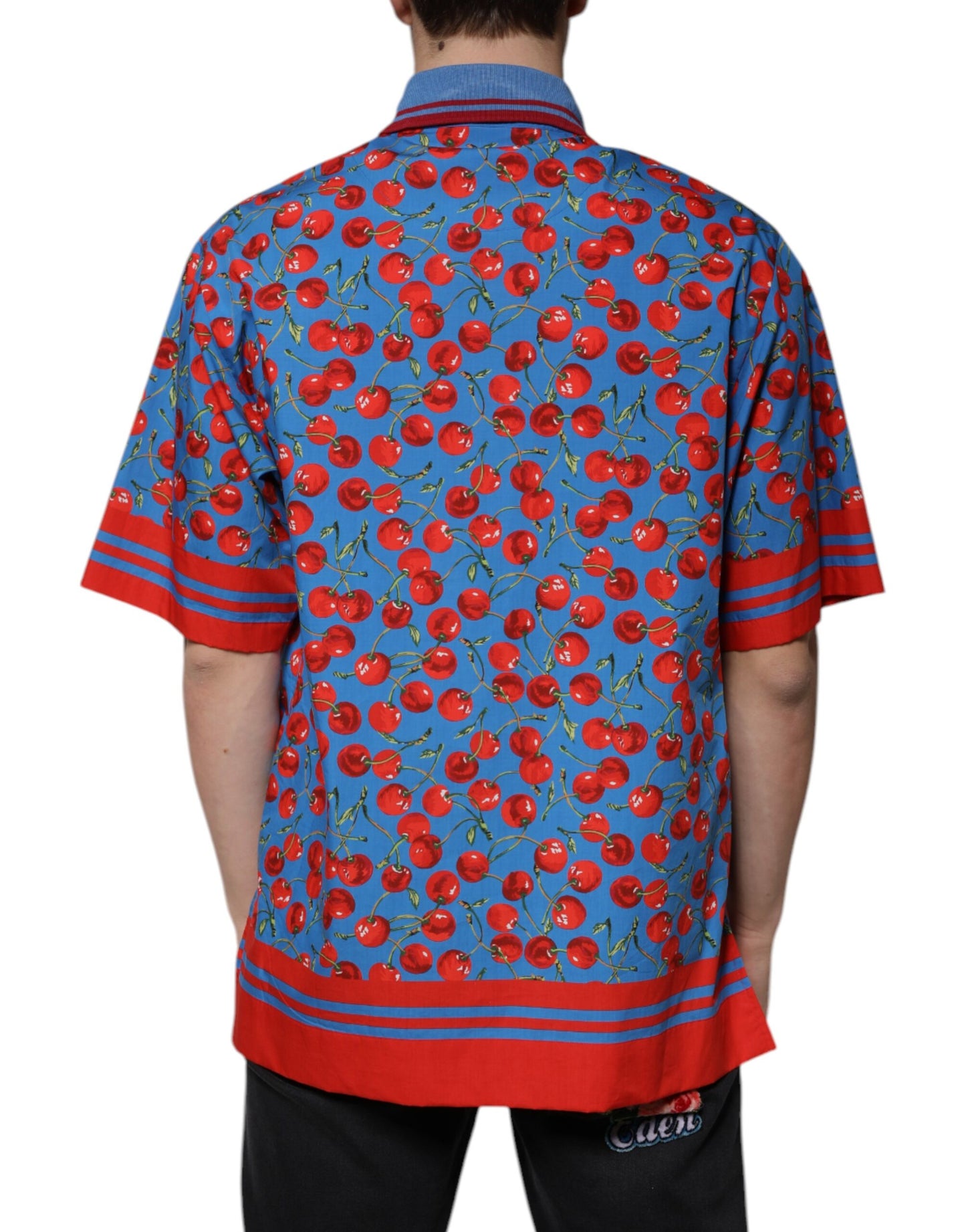 Dolce &amp; Gabbana – Blaues Poloshirt aus Baumwolle mit Kragen für Herren