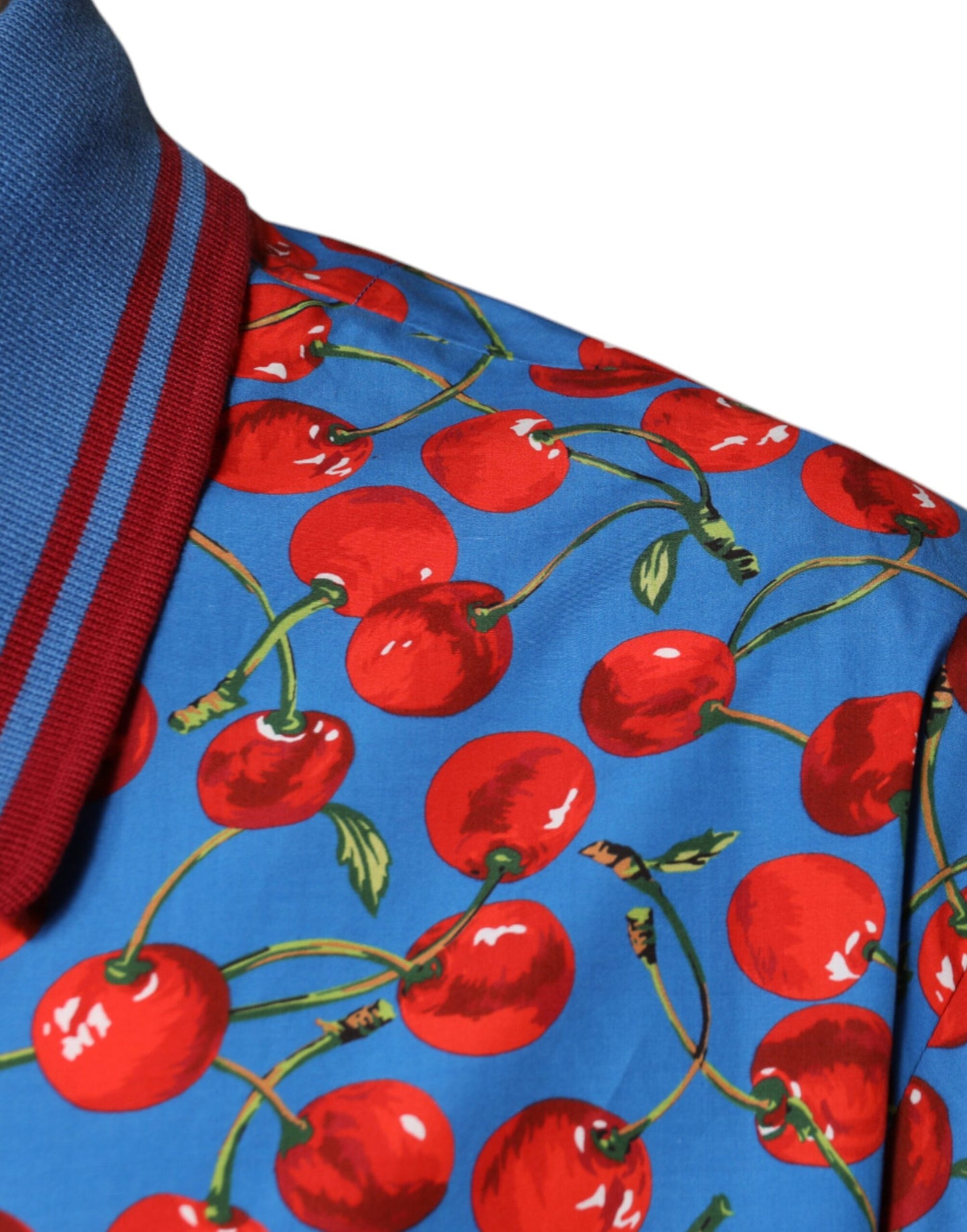 Dolce &amp; Gabbana – Blaues Poloshirt aus Baumwolle mit Kragen für Herren