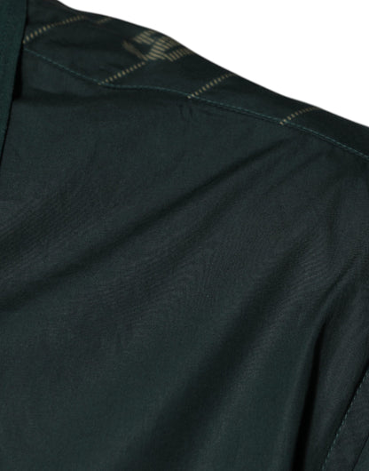 Dolce &amp; Gabbana Grünes MARTINI-Freizeithemd mit langem Ärmel und Logo