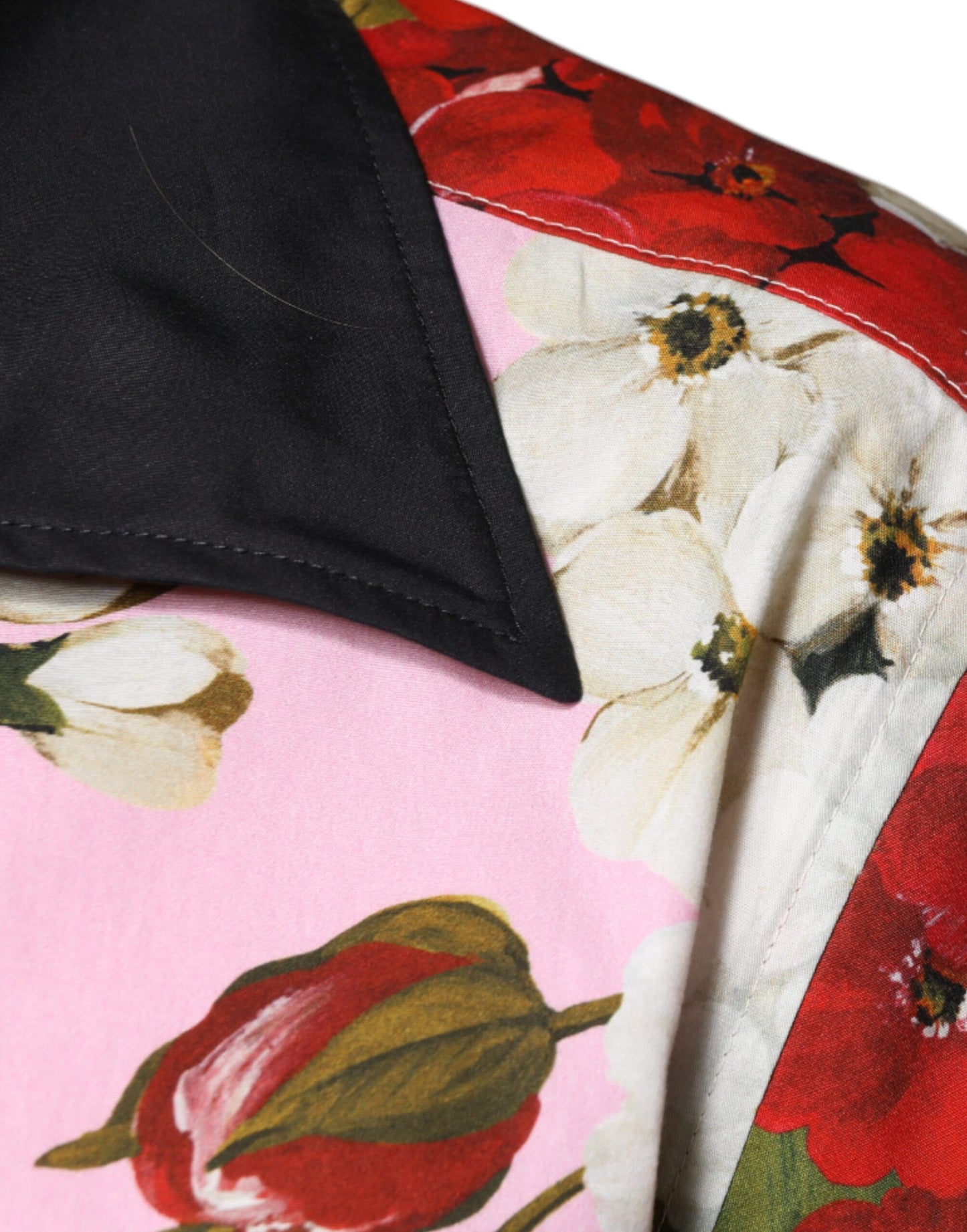 Dolce &amp; Gabbana Freizeithemd mit mehrfarbigem Blumenmuster und Knopfleiste