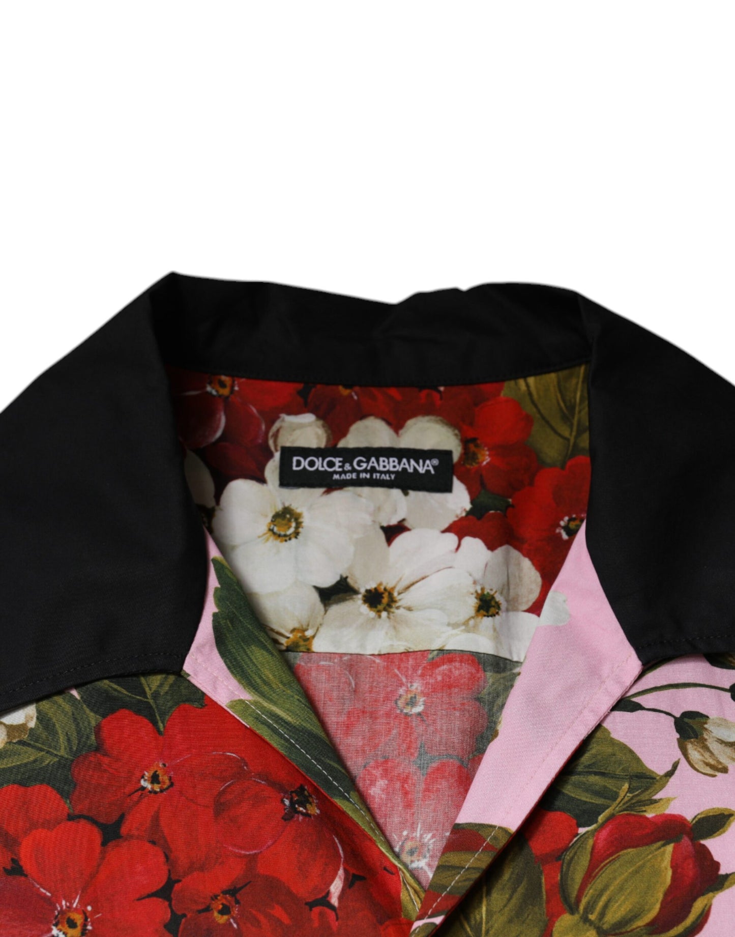 Dolce &amp; Gabbana Freizeithemd mit mehrfarbigem Blumenmuster und Knopfleiste