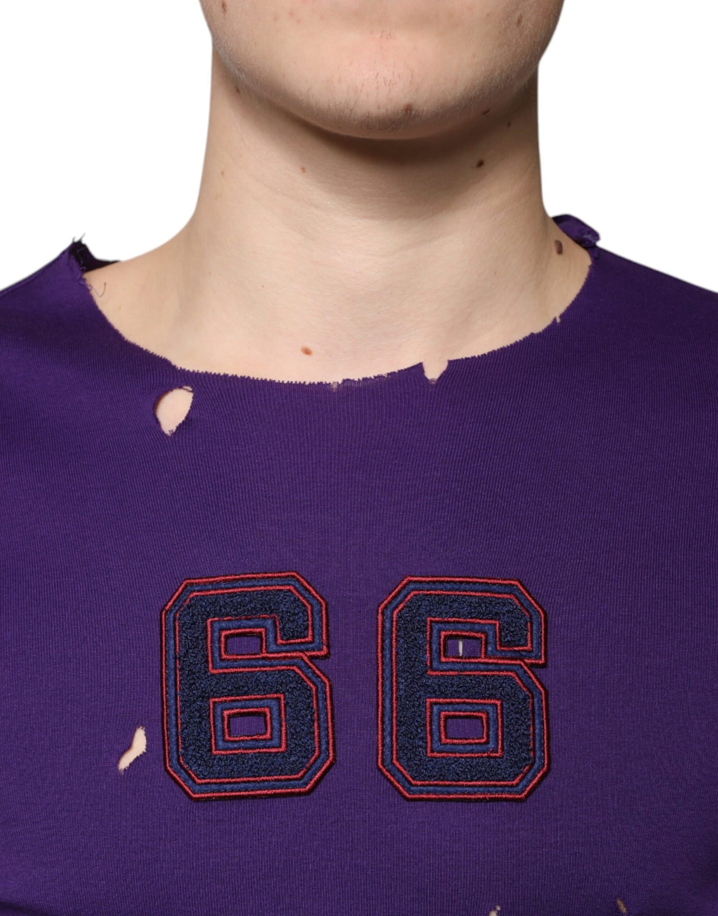 Dolce &amp; Gabbana Lila Baumwolle Rundhals Pullover Herren Pullover