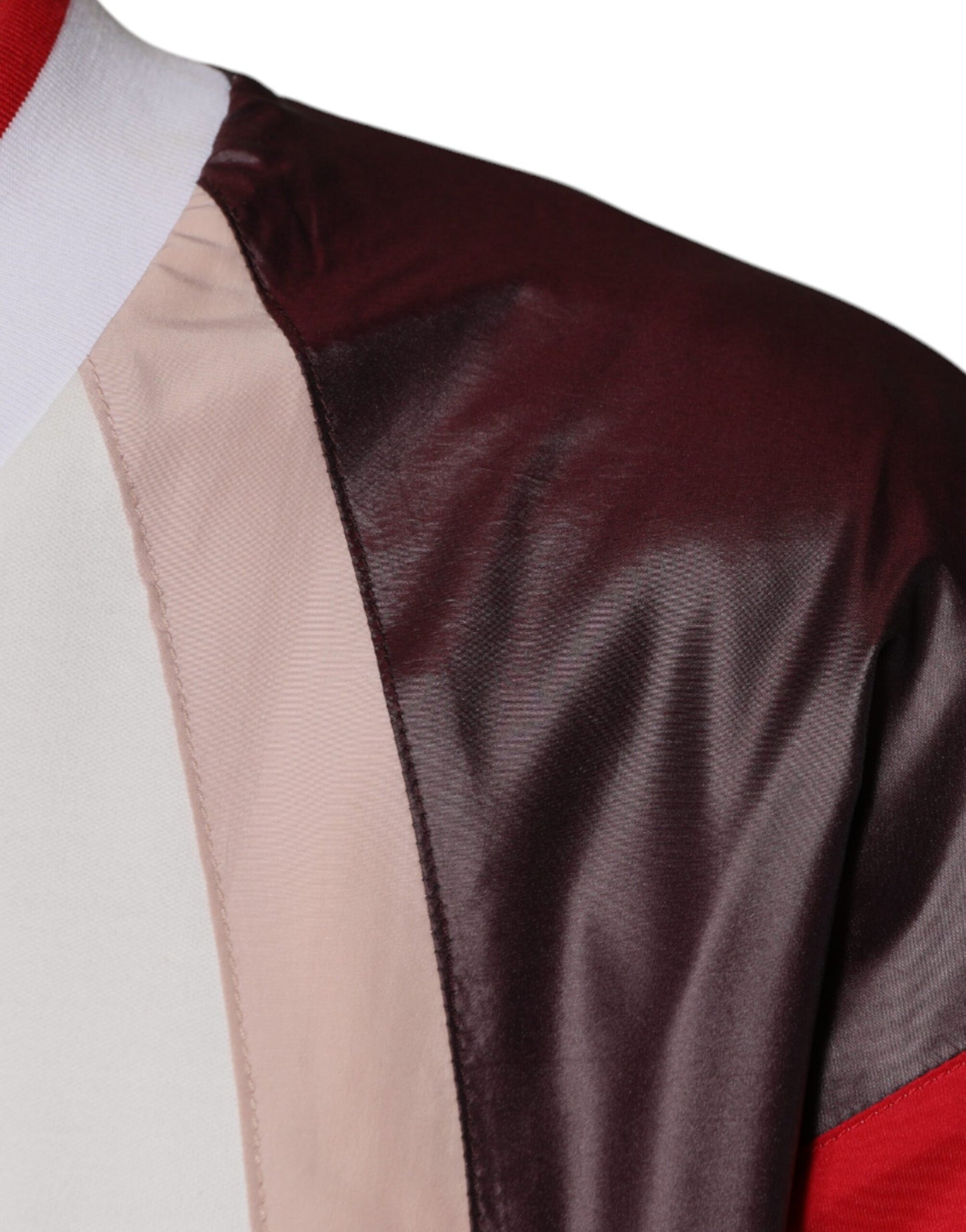 Dolce &amp; Gabbana T-Shirt aus Jersey-Baumwolle mit V-Ausschnitt und mehrfarbigem Logo