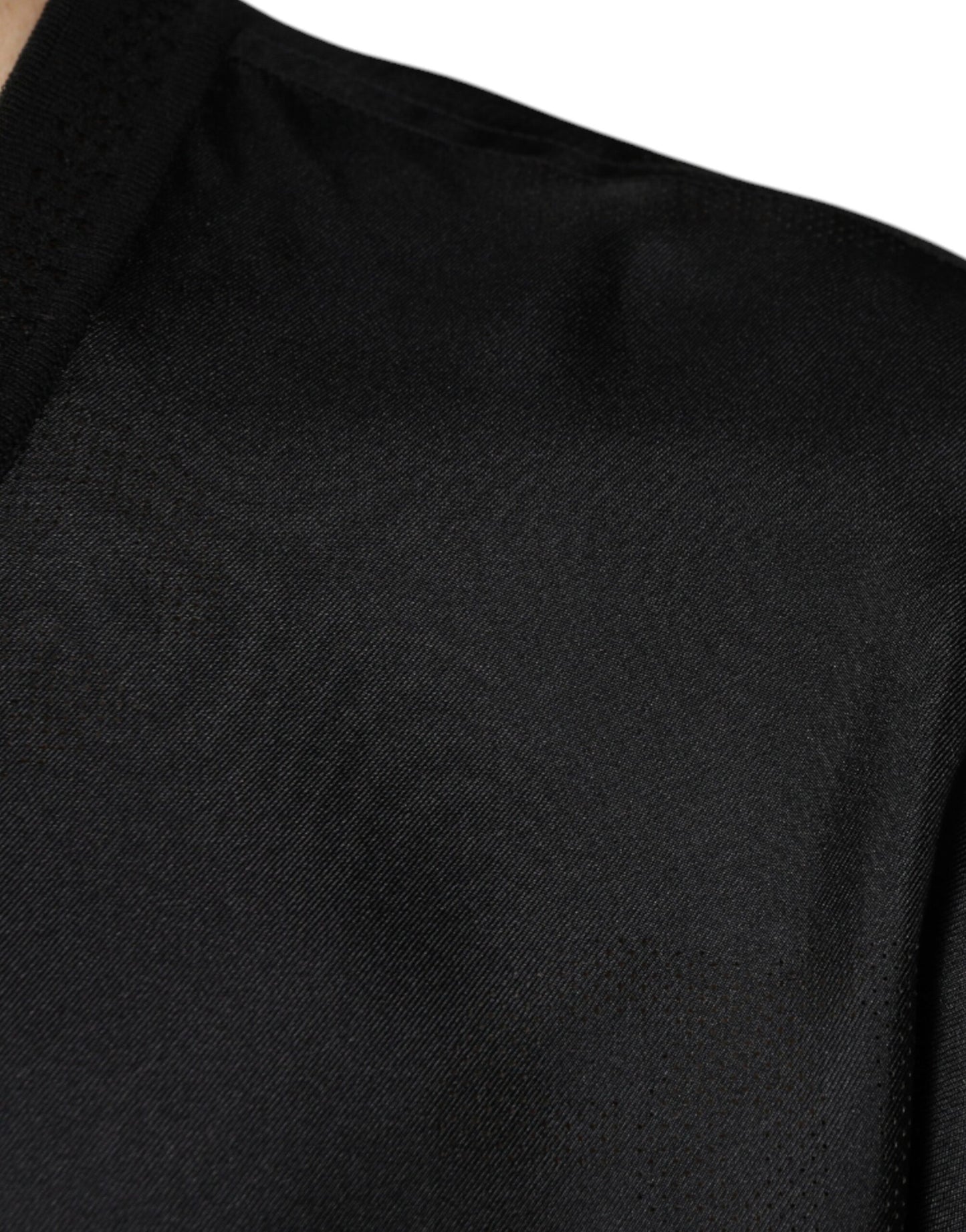 Dolce &amp; Gabbana – Schwarzes, kurzärmliges T-Shirt aus Baumwolle mit quadratischem Ausschnitt