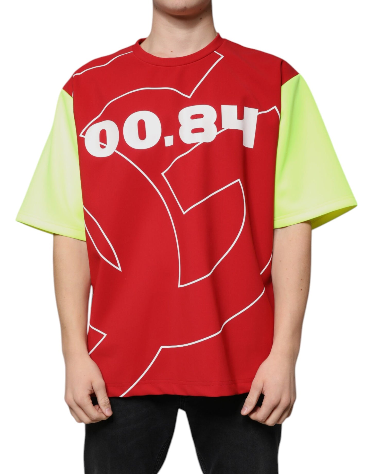 Dolce &amp; Gabbana Mehrfarbiges Logo-Baumwoll-T-Shirt mit Rundhalsausschnitt für Herren