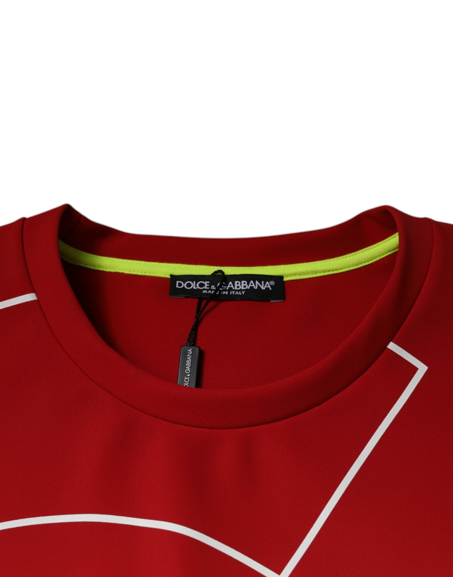 Dolce &amp; Gabbana Mehrfarbiges Logo-Baumwoll-T-Shirt mit Rundhalsausschnitt für Herren