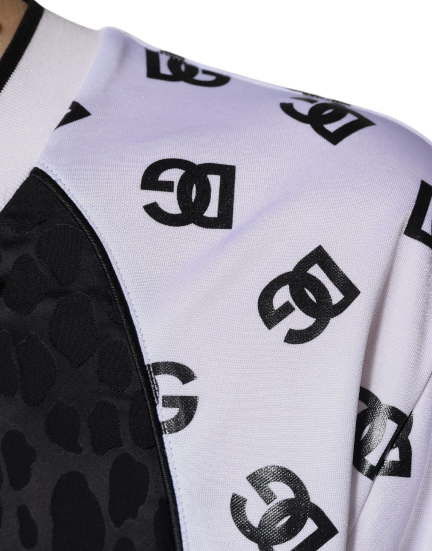 Dolce &amp; Gabbana – T-Shirt mit Logo in Schwarz und Weiß für Herren mit kurzen Ärmeln