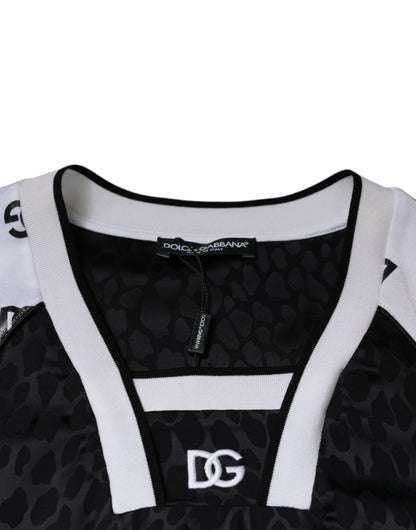 Dolce &amp; Gabbana – T-Shirt mit Logo in Schwarz und Weiß für Herren mit kurzen Ärmeln
