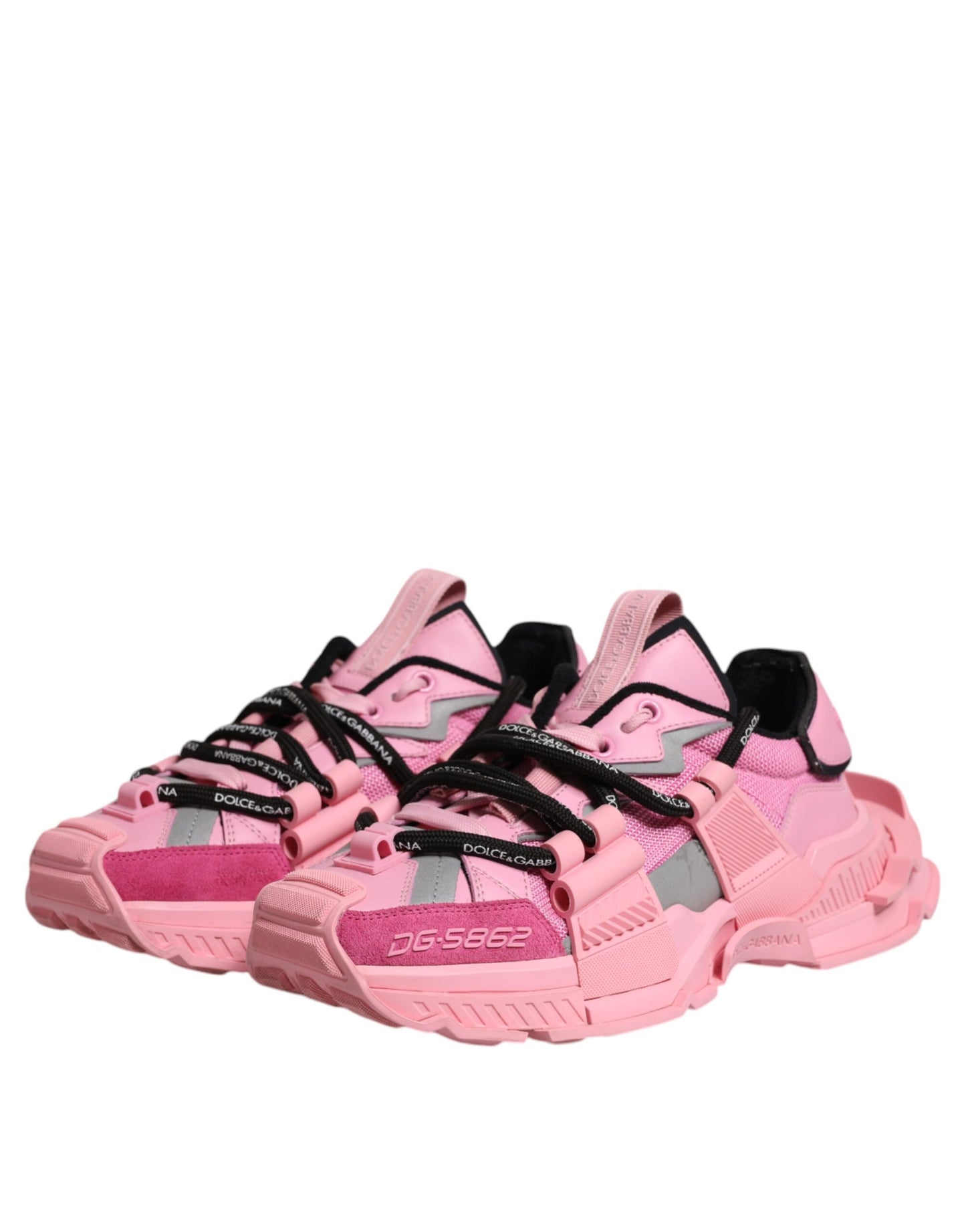 Dolce &amp; Gabbana Pink Low Top Space Damen Sneakers Schuhe