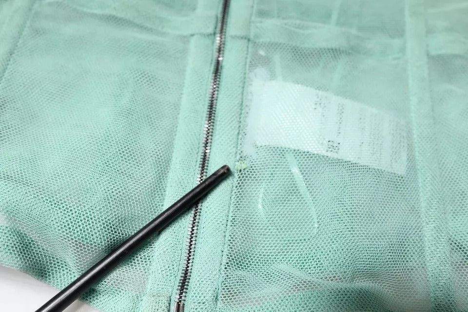 Dolce &amp; Gabbana – Ärmelloses Bustier-Korsett aus Baumwolle in Grün