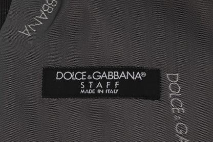 Dolce &amp; Gabbana Graue STAFF-Weste aus Baumwoll-Rayon